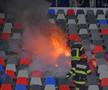 Imagini cu incendiul provocat de galeria dinamovistă / Sursă foto: Cristi Preda, Raed Krishan