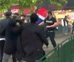 Imagini de o violență extremă au fost surprinse de reporterii GSP în apropierea stadionului din Ghencea