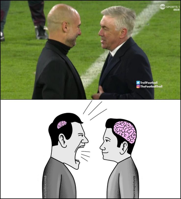 Meme-uri după ce Manchester City și Arsenal au fost eliminate din Champions League / Foto: Troll Football (Instagram)