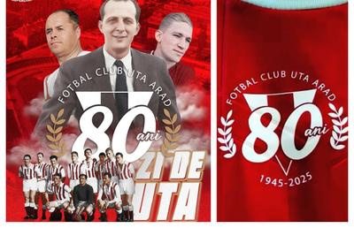 Arad în sărbătoare: UTA împlinește astăzi 80 de ani! Drum special către stadion + Ce se va întâmpla în minutul 19:45 al meciului cu Sepsi