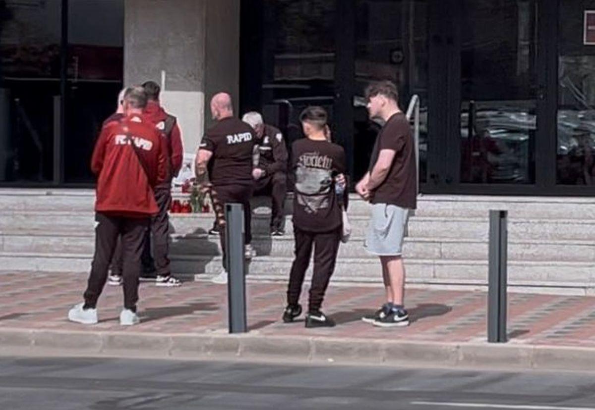 Marius Șumudică, îngenuncheat de durere în fața stadionului Giulești: moartea lui Boupendza l-a lăsat în stare de șoc
