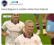 „Harry Maguire este un atacant mai bun decât Hojlund”, râd rivalii de la Manchester City