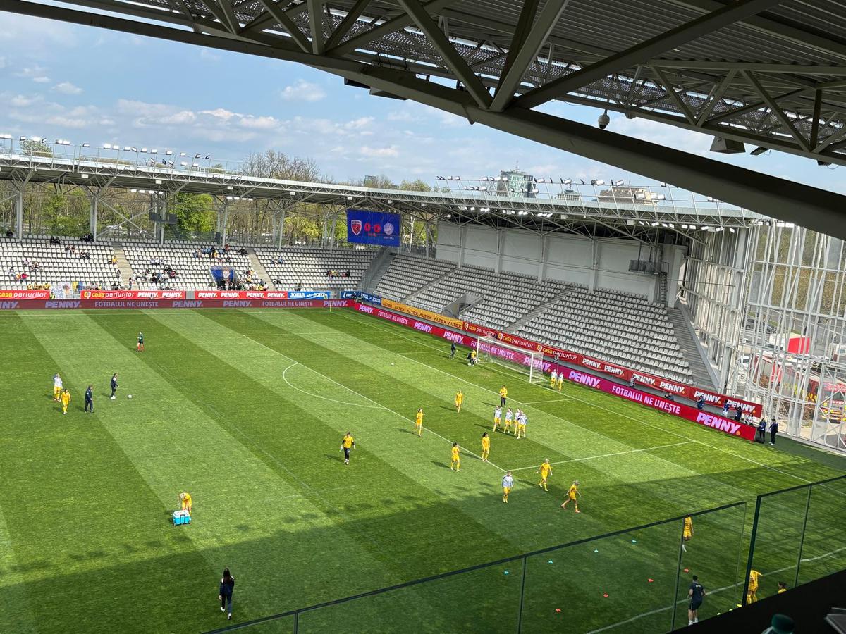 Imagini de pe Arcul de Triumf înainte de România - Cipru la fotbal feminin