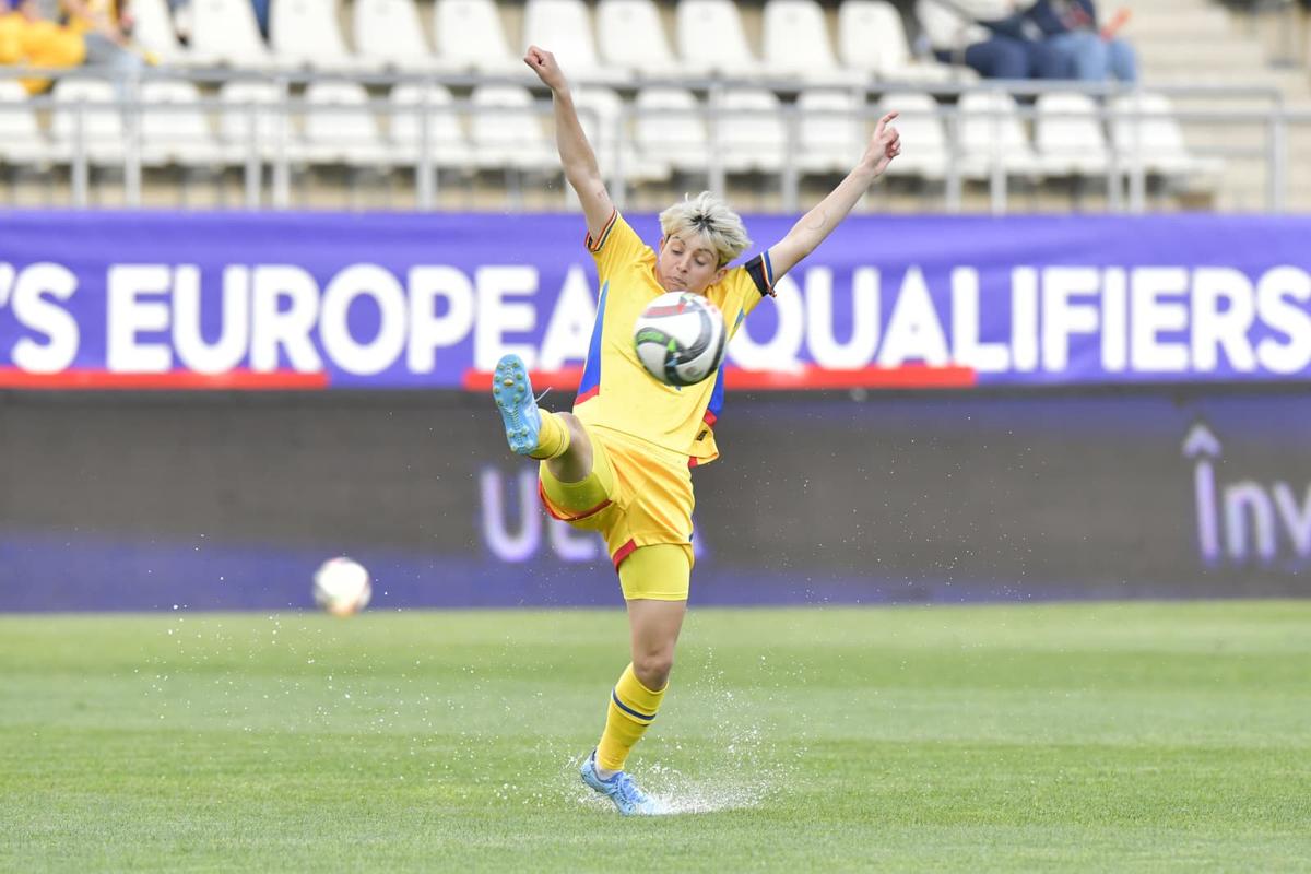 Meciul de fotbal feminin România - Cipru, imagini din repriza 2