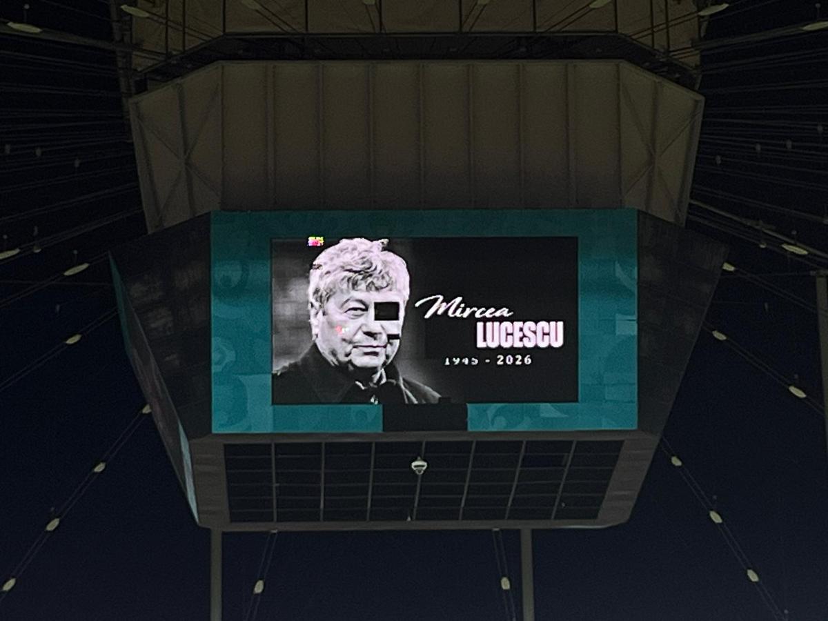 Omagiul pentru Mircea Lucescu, stricat din nou de „cubul” Arenei Naționale