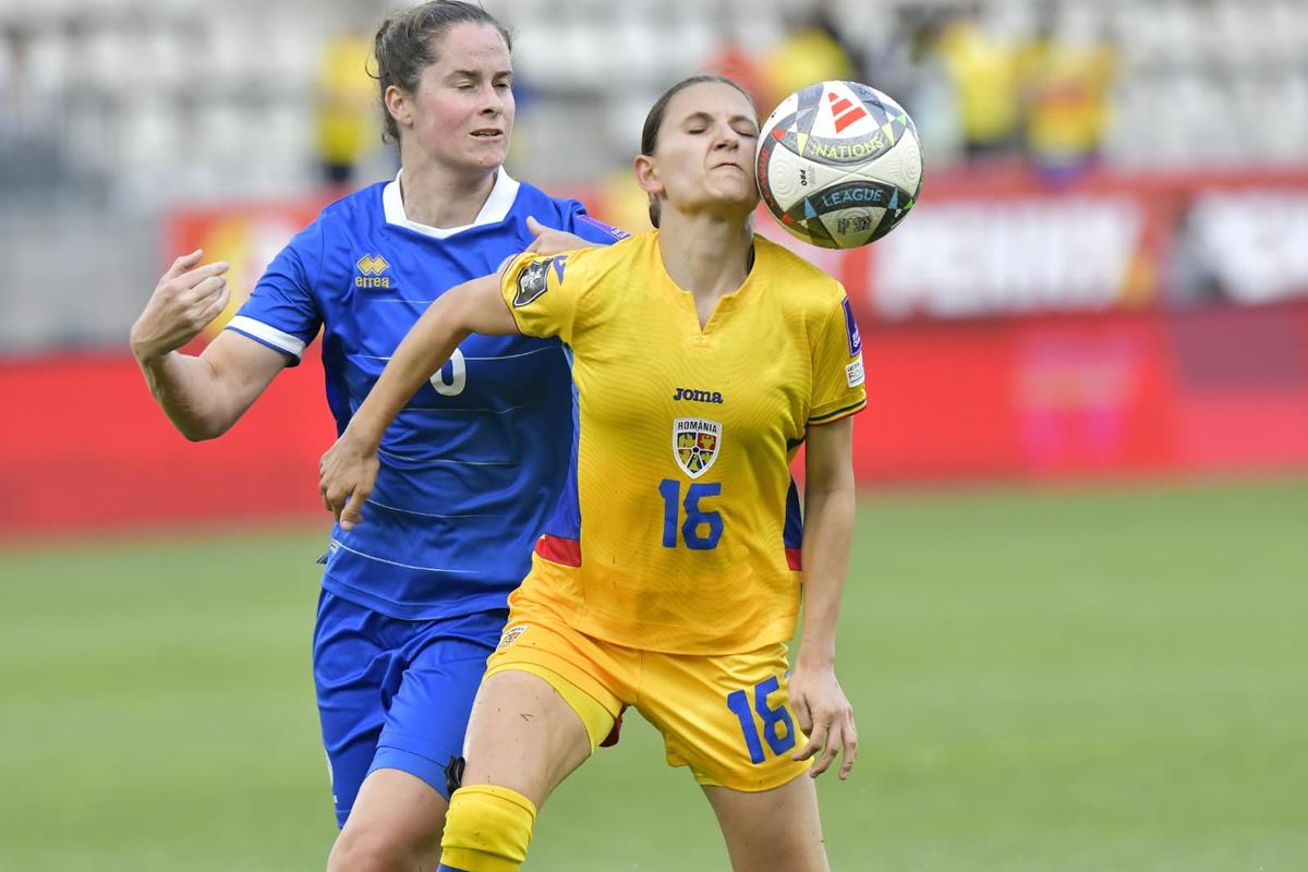 Meciul de fotbal feminin România - Cipru, imagini din repriza 2