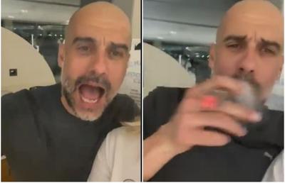 Pep Guardiola, dezlănțuit la petrecerea de titlu a lui Manchester City » Imagini inedite cu antrenorul spaniol
