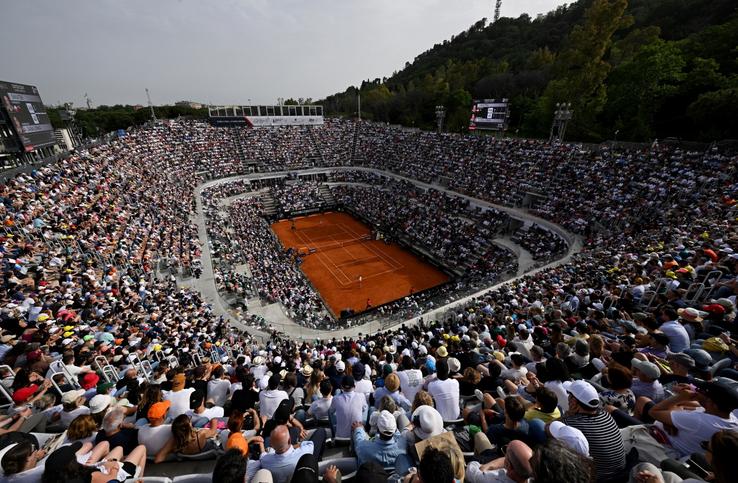 Terenul Central de la Foro Italico la finala dintre Iga Swiatek și Aryna Sabalenka FOTO Guliver/GettyImages