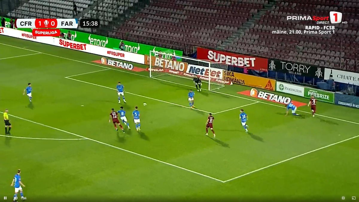 Noul preferat al lui Dan Petrescu a marcat un gol fabulos » Portarul n-a avut nicio șansă