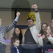 Teodora Becali, Mihai Mincu, Gigi Becali, la FCSB - U Craiova 1-0. Foto: Ionuț Iordache (GSP.RO)