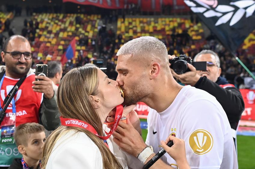 Antonia Salanta și Daniel Bîrligea, la petrecerea câștigătorii titlului de către FCSB. Foto: Eduard Vînătoru (GSP.RO)