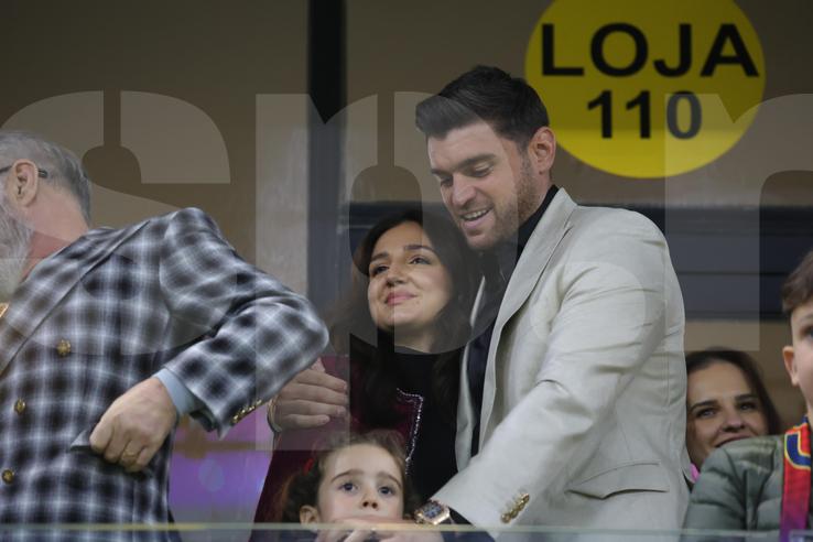 Teodora Becali, Mihai Mincu, Gigi Becali, la FCSB - U Craiova 1-0. Foto: Ionuț Iordache (GSP.RO)