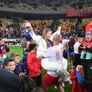 Antonia Salanta și Daniel Bîrligea, la petrecerea câștigătorii titlului de către FCSB. Foto: Eduard Vînătoru (GSP.RO)
