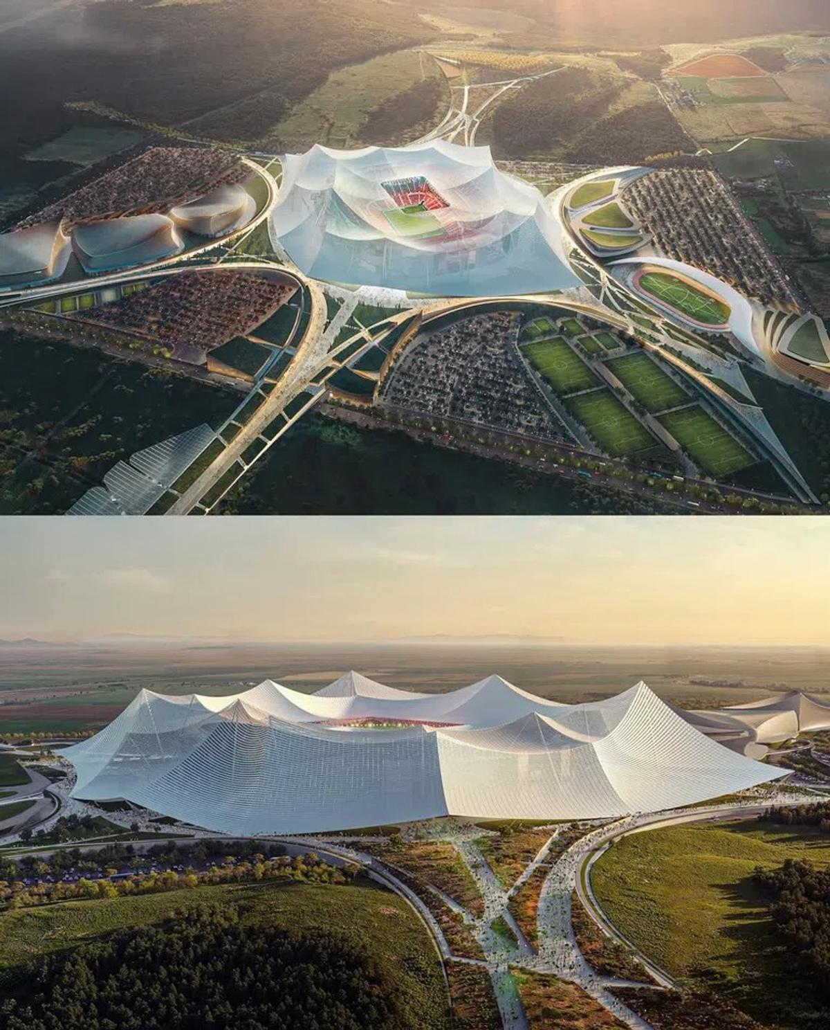 Mega-stadionul care rivalizează cu Santiago Bernabeu pentru finala CM 2030 » Va avea 115.000 de locuri: imagini de pe șantier