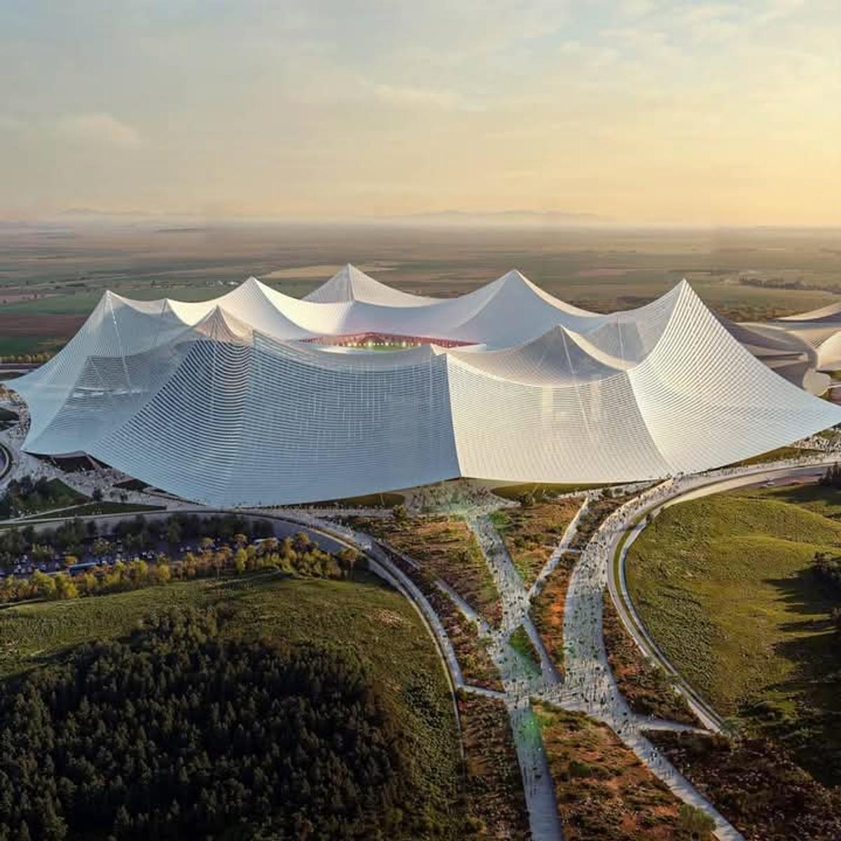 Mega-stadionul care rivalizează cu Santiago Bernabeu pentru finala CM 2030 » Va avea 115.000 de locuri: imagini de pe șantier