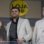 Teodora Becali, Mihai Mincu, Gigi Becali, la FCSB - U Craiova 1-0. Foto: Ionuț Iordache (GSP.RO)