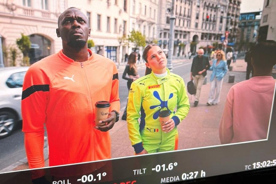 Usain Bolt și Zoe Florescu Potolea O tânără pilot din România, campanie publicitară alături de legendarul Usain Bolt