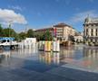Piața „Mihai Viteazul” din Craiova, pregătită pentru sărbătoarea de titlu