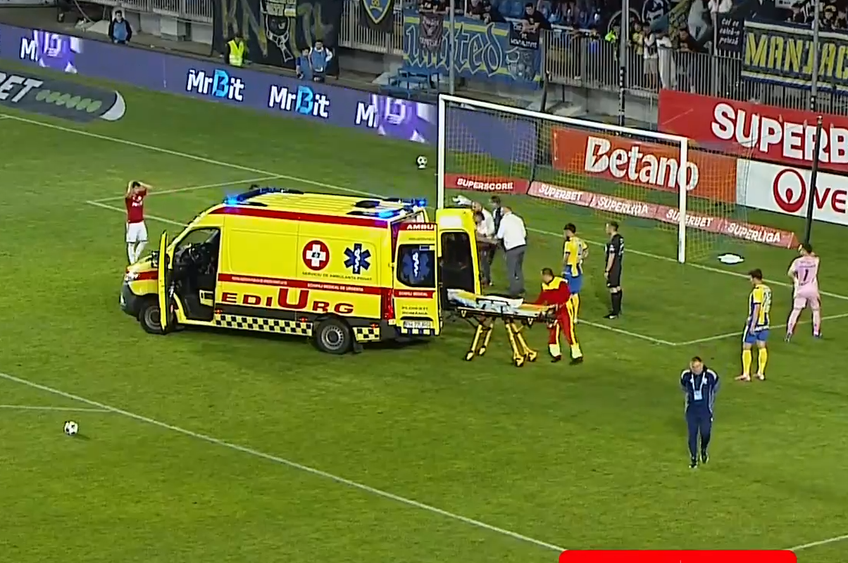 Aproape de o tragedie în Petrolul - Oțelul // Captură FOTO Prima Sport 2