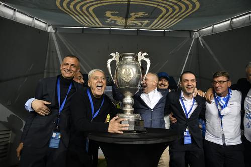 Sorin Cârțu, Mihai Rotaru, Ovidiu Costeșin. Universitatea Craiova a câștigat titlul de campioană în Superligă. Foto: Cristi Preda (GSP.RO)