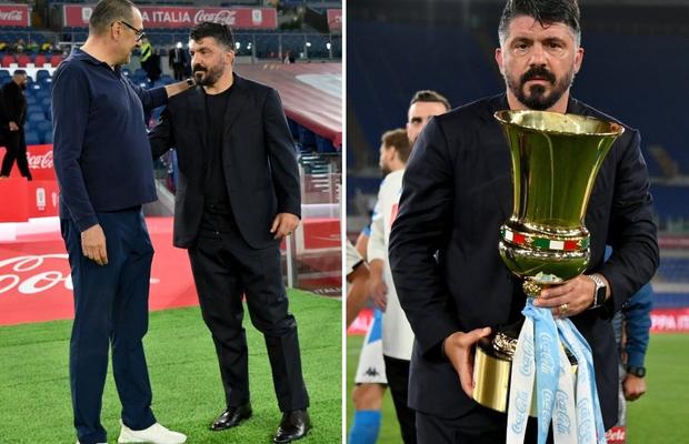 Napoli - Juventus. Gennaro Gattuso, emoționat după triumful din finala Cupei Italiei: „Viaţa mi-a luat ceva, Dumnezeul fotbalului mi l-a înapoiat"