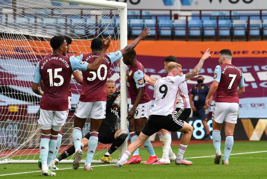 Golul refuzat lui Sheffield în remiza cu Aston Villa, 0-0 // foto: Guliver/gettyimages