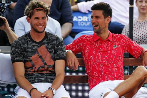 Dominic Thiem (în stânga) nu va fi prezent la Tokyo. FOTO: Guliver/Getty Images