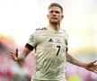 Kevin de Bruyne (29 de ani) a jucat cu jumătate de față amorțită în meciul Belgia - Danemarca, scor 2-1, de la Euro 2020.