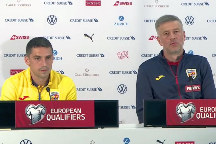 Edi Iordănescu, selecționer România, și Nicolae Stanciu