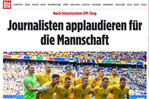 Bild despre reacția jurnaliștilor români prezenți la Euro la adresa jucătorilor, după 3-0 cu Ucraina
