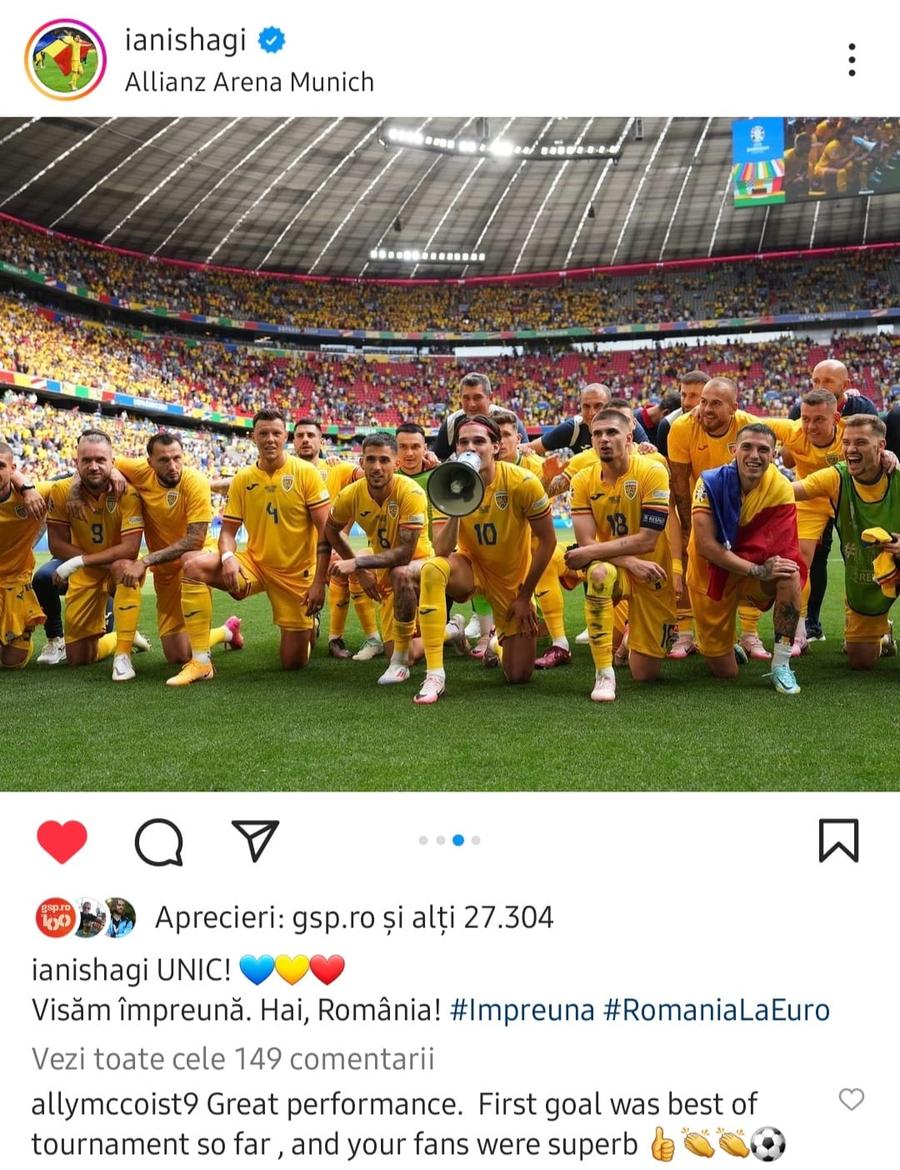 Replica lui Ally McCoist pentru Hagi și România, pe Instagram Legendarul fotbalist care ne-a barat cândva drumul spre Euro, mesaj de suflet pentru Ianis Hagi: „Cel mai frumos gol, fani superbi”