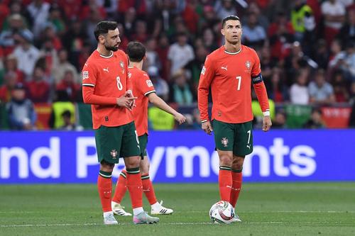 Bruno Fernandes și Cristiano Ronaldo la naționala Portugaliei / Foto: Imago Images