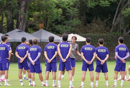 Cadru de la antrenamentul Coreei de Sud // foto: Facebook @ 대한민국 축구 국가대표팀 - Korea Football Team