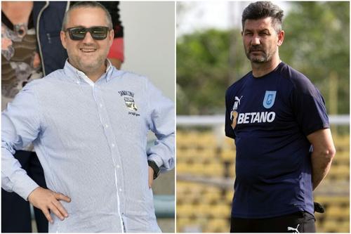 Mihai Rotaru (stânga) și Marinos Ouzounidis