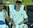 Adrian Mazilu, în dreapta, pe bancă // foto: captură TV @ DigiSport
