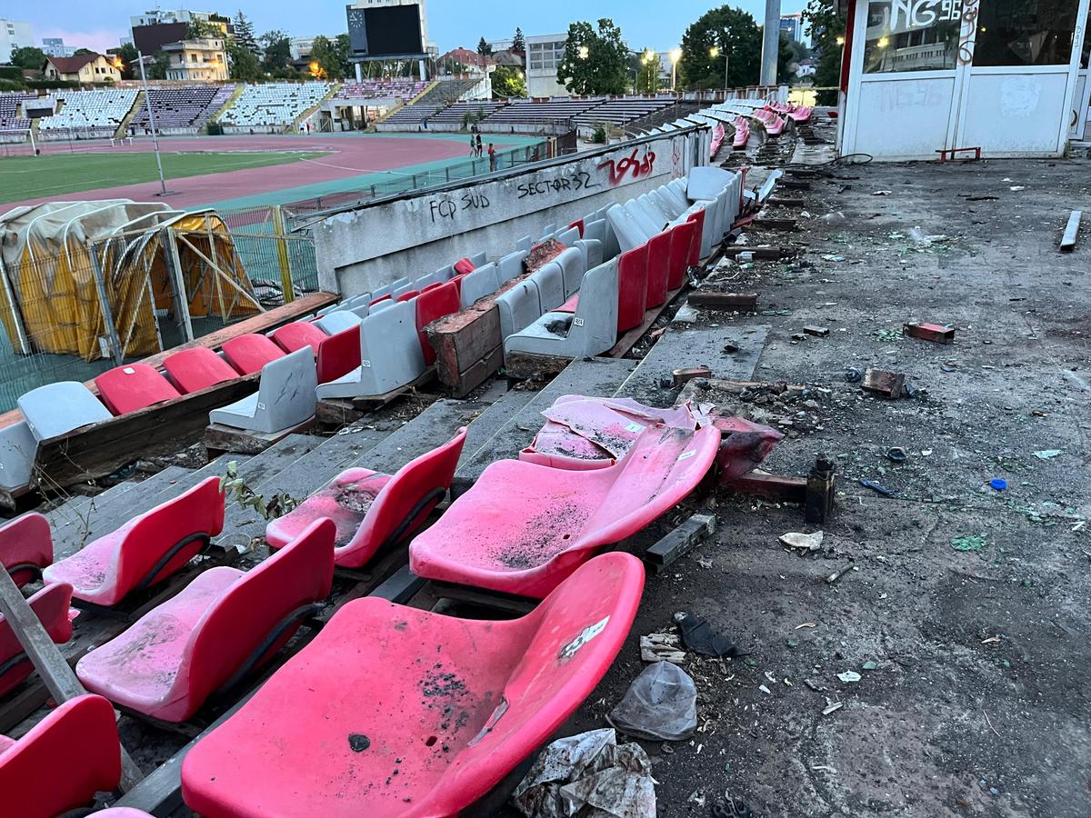 Stadion Dinamo - machetă și imagini de la demolarea actualei arene