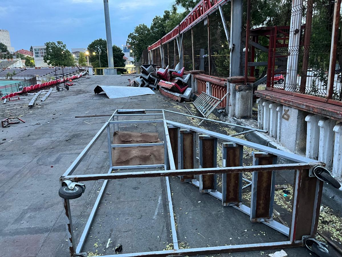 Stadion Dinamo - machetă și imagini de la demolarea actualei arene