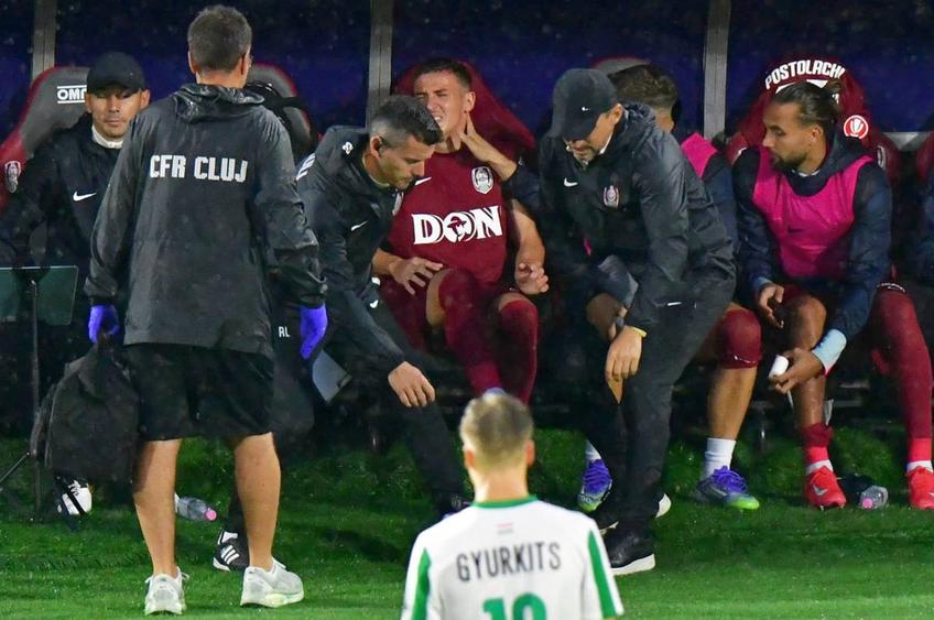 Lindon Emerllahu, accidentat în secunda 30 din CFR Cluj - Paksi