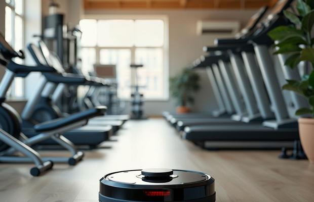 Se poate utiliza un aspirator robot pentru a curăța sala de sport