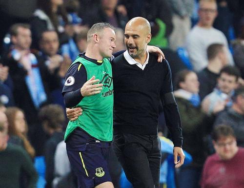 Wayne Rooney și Pep Guardiola