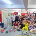Jucătorii Oțelului au sărbătorit victoria cu CFR Cluj / Foto: Facebook Oțelul Galați