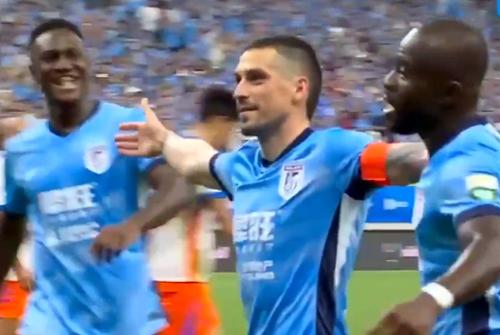 Nicolae Stanciu s-a lipit din nou la gol în China // Captură foto: X @TheFootballZone