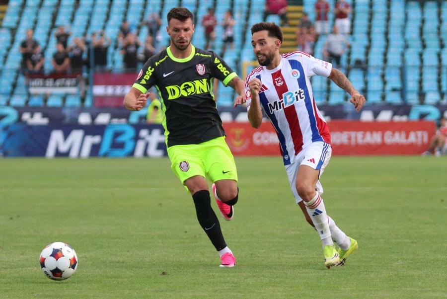 Oțelul - CFR Cluj, în prima etapă a noului sezon din Superliga / Sursă foto: Sportpictures.eu CFRău » Cu o echipă experimentală, clujenii au cedat lamentabil la Galați, la debutul lui Folha