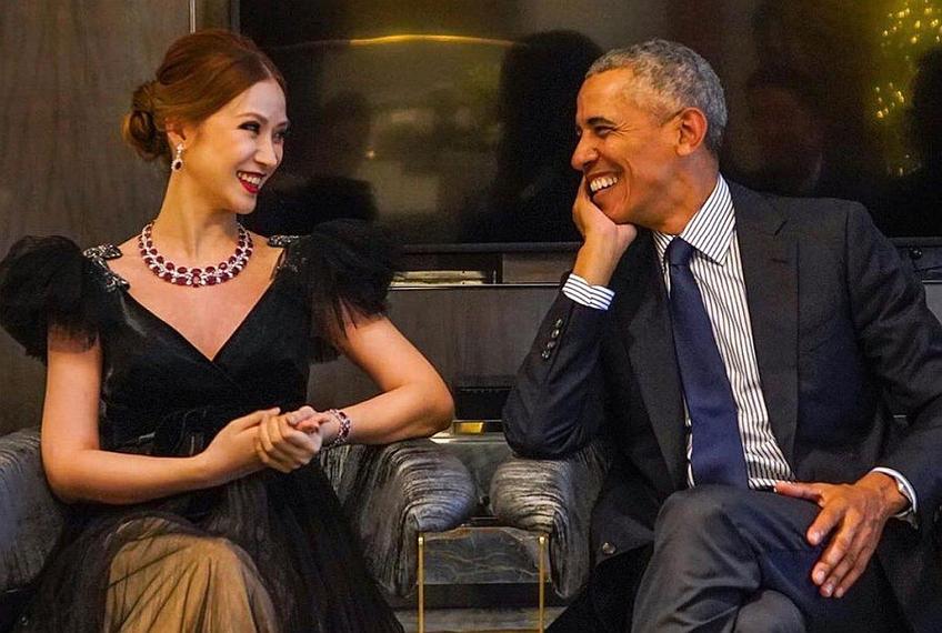 Evangeline Shen, alături de Barack Obama // FOTO: Bellagraph Nova Group
