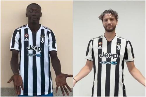 Khaby Lame (stânga) și Manuel Locatelli // foto: capturi video Juventus