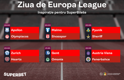 Inspiraţie pentru SuperBilete: Descoperă oferta cu meciurile din Europa League