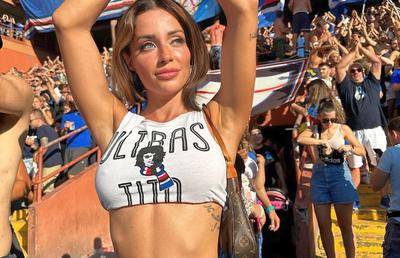 Elisa Mazzucchelli a făcut din nou senzație » Cum a apărut cea mai sexy animatoare din circuitul MotoGP pe stadionul Luigi Ferraris