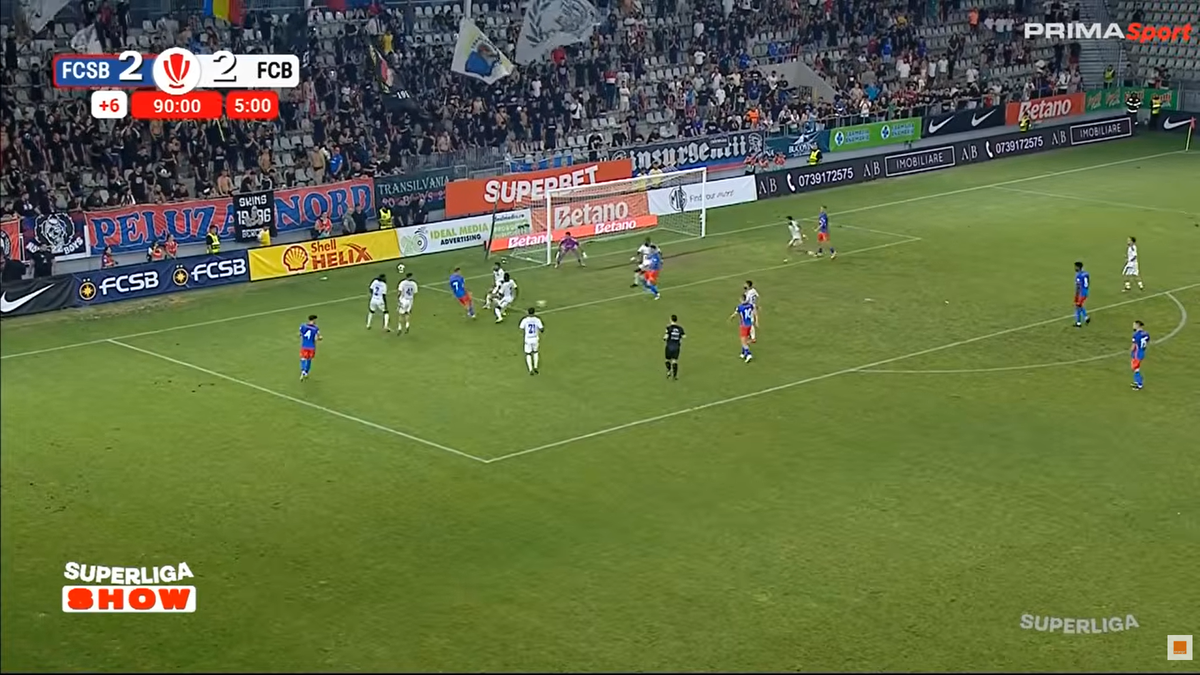 Golul de 3-2 marcat de FCSB cu Botoșani