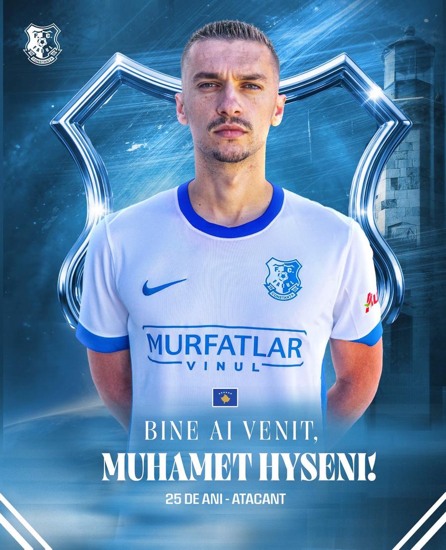 Farul l-a prezentat oficial pe Muhamet Hyseni Internaționalul kosovar Muhamet Hyseni a fost prezentat oficial în Superliga