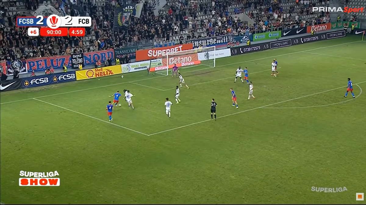 Golul de 3-2 marcat de FCSB cu Botoșani